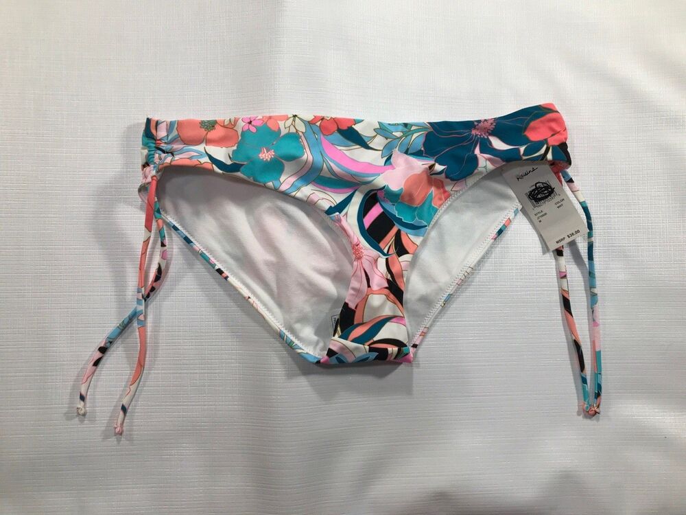 Raisins Floral Bikini Bottom Medium M Multicolor Swimwear New with Tags